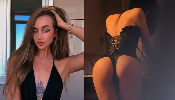 Коллаж её снимков.