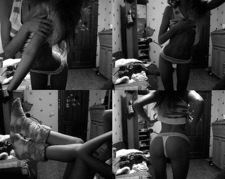 Коллаж горячих фоток Насти с канала На Подхвате в нижнем белье.