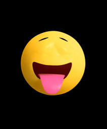 Гифка смайлик показывает язык Гифка смайлик показывает язык