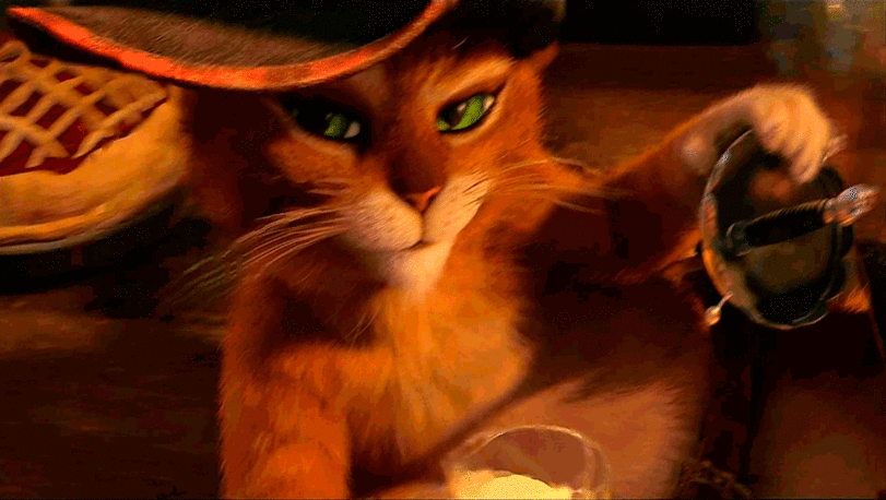 Гифка кот из кота в сапогах Гифка кот из кота в сапогах