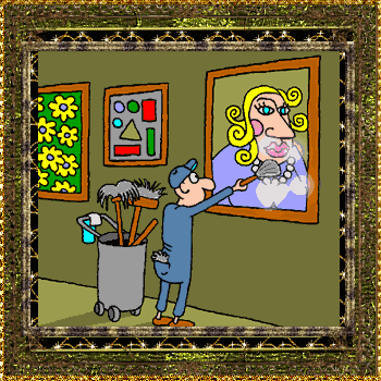 Смешная мультяшная гифка на день музеев. Смешная мультяшная гифка на день музеев.