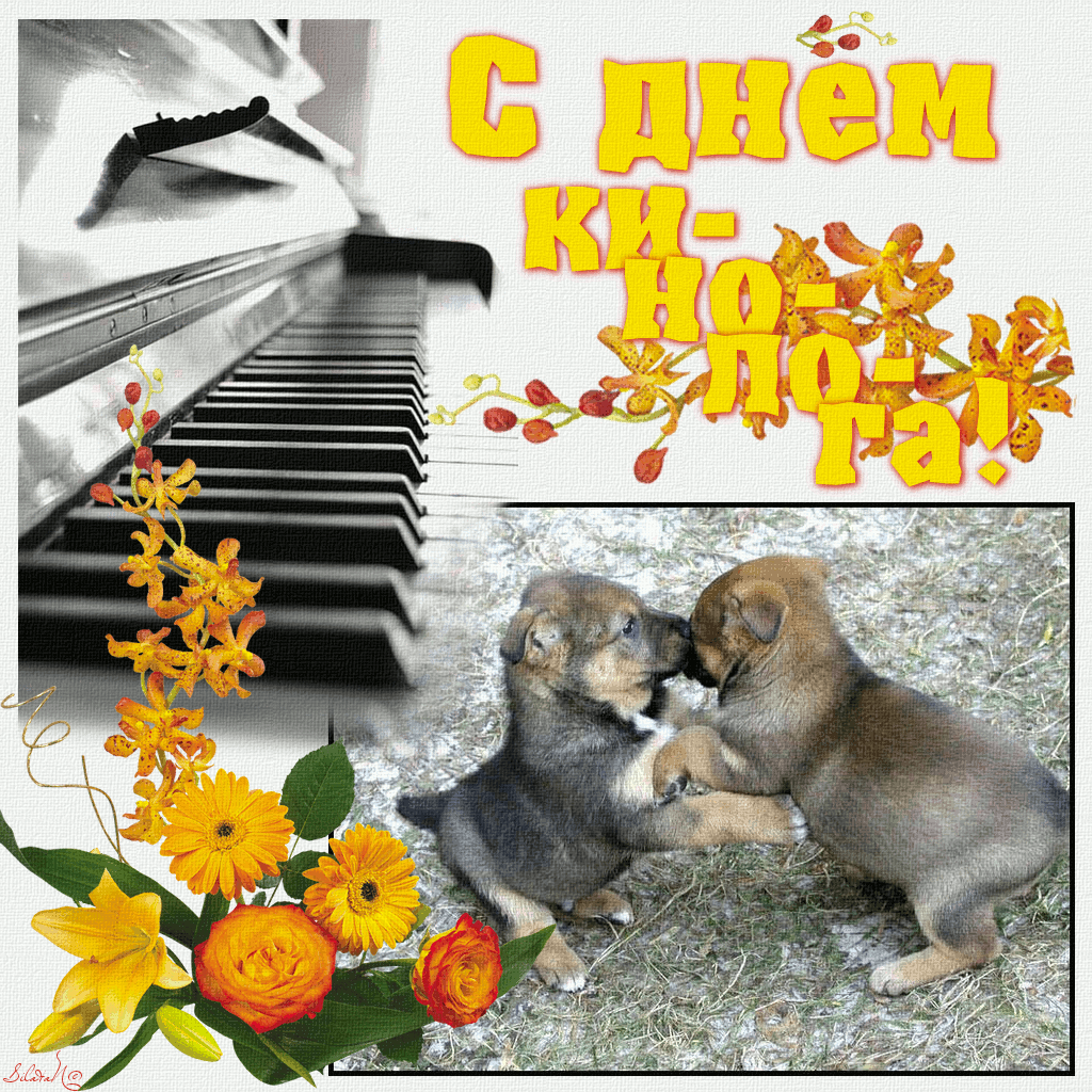 Прикольная музыкальная gif картинка с днём кинолога. Прикольная музыкальная gif картинка с днём кинолога.