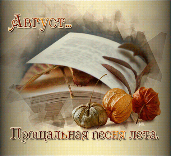 Гифка Август прощальная песня лета.