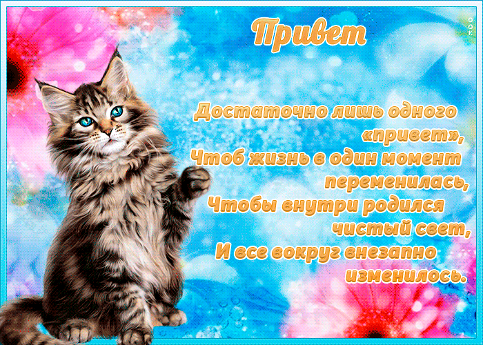 Картинка привет со стихами Картинка привет со стихами