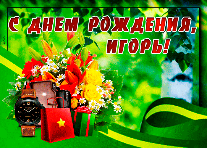 Именная открытка с Днем Рождения Игорь Именная открытка с Днем Рождения Игорь