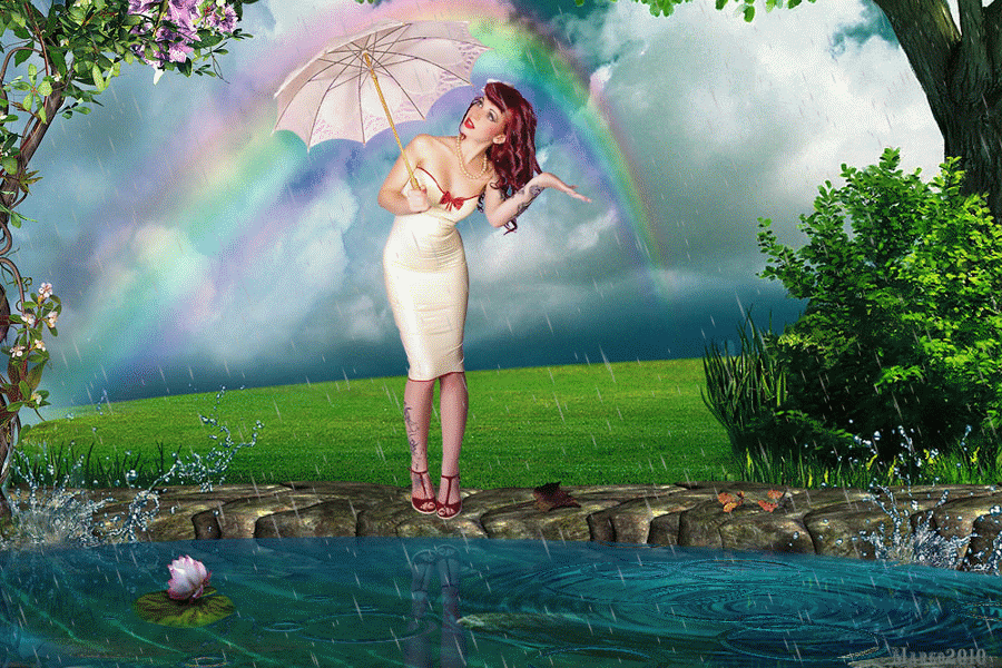 Картинка летний дождь анимация.