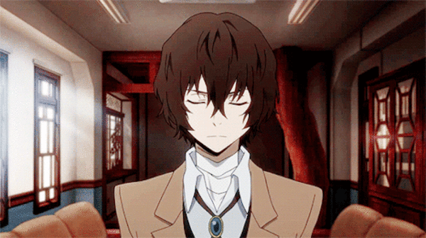 Gif Дазай скромно улыбается. Gif Дазай скромно улыбается.