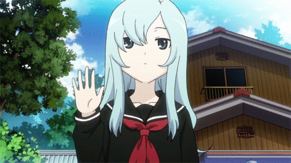 Анимация для ДС Фуруя Мэру машет ручкой. Анимация для ДС Фуруя Мэру машет ручкой.