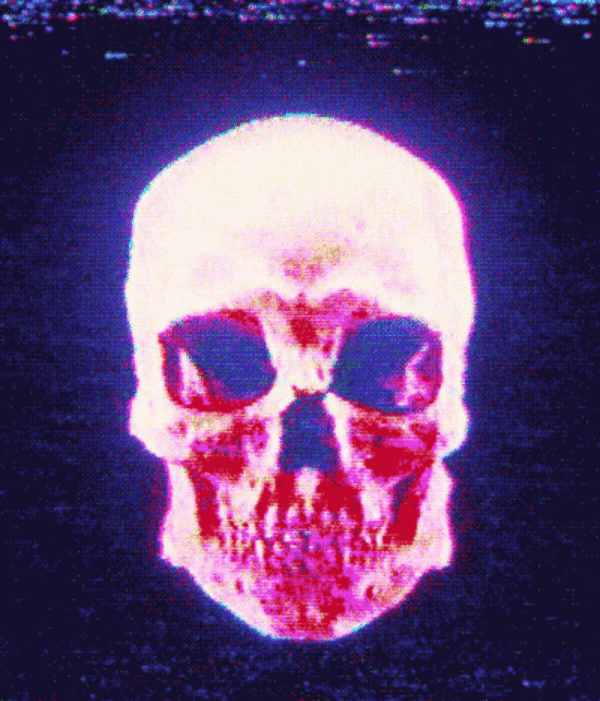 Топ гифка с черепом на Аватар для ДС