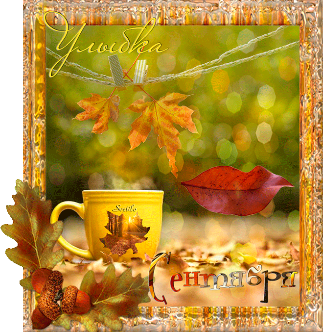 Мерцающая gif картинка Теплого осеннего дня, Чудесного осеннего дня