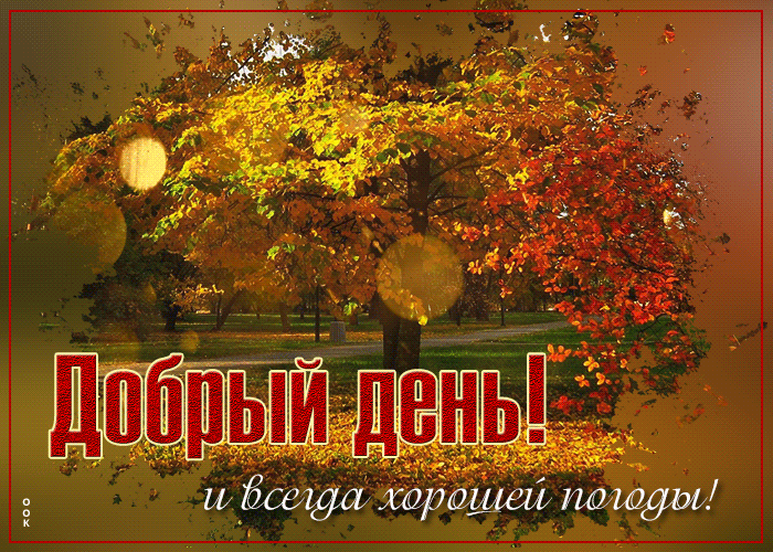 Осенняя картинка, открытка добрый день хорошей погоды