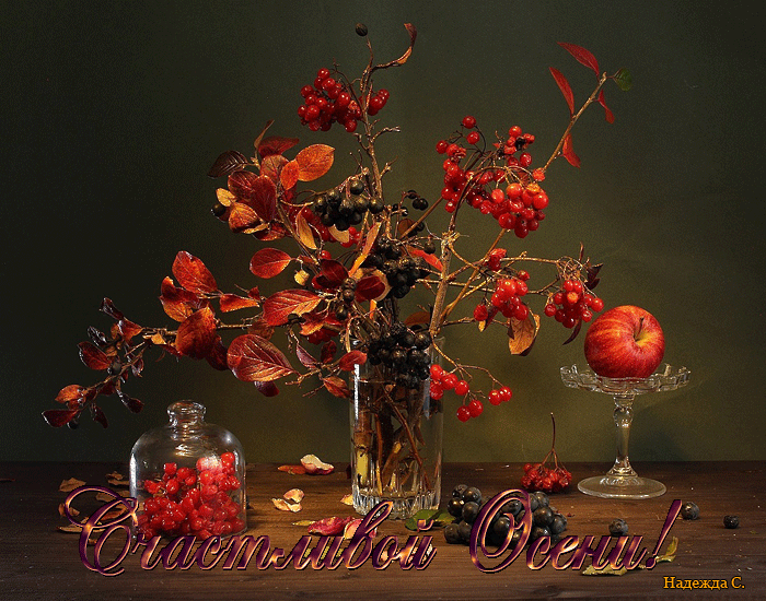 Гиф Счастливой осени! Натюрморт Гиф Счастливой осени! Натюрморт