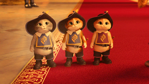 Мультяшная анимация низкий поклон котят