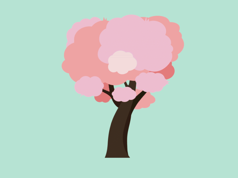Cherry Blossom Tree sakura cherry gif. Гифка Сакура дерево, Деревья вектор gif