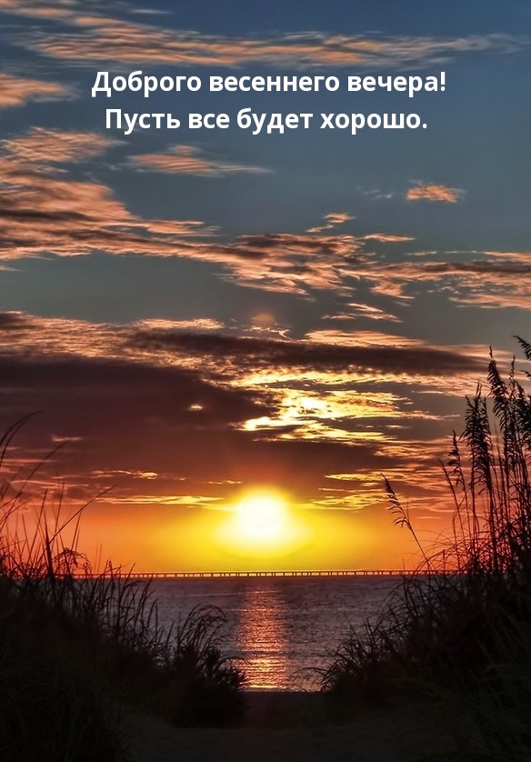 Прикольная открытка нескучного весеннего вечера.