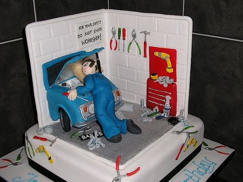Торт на день рождения мужу автомеханику Торт на день рождения мужу автомеханику
