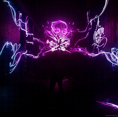 Фиолетовый неон, Неоновые гифки Фиолетовый неон, Неоновые гифки