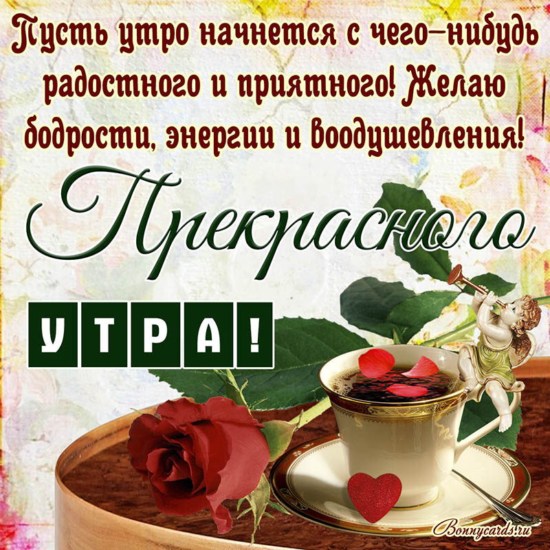 Летняя Открытка прекрасного утра с чашечкой чая и ангелом. Летняя Открытка прекрасного утра с чашечкой чая и ангелом.