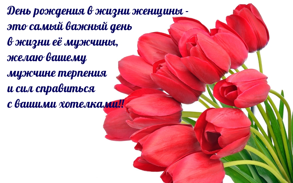 Красивая картинка с тюльпанами и пожеланиями в стихах для женщины на ДР. Красивая картинка с тюльпанами и пожеланиями в стихах для женщины на ДР.
