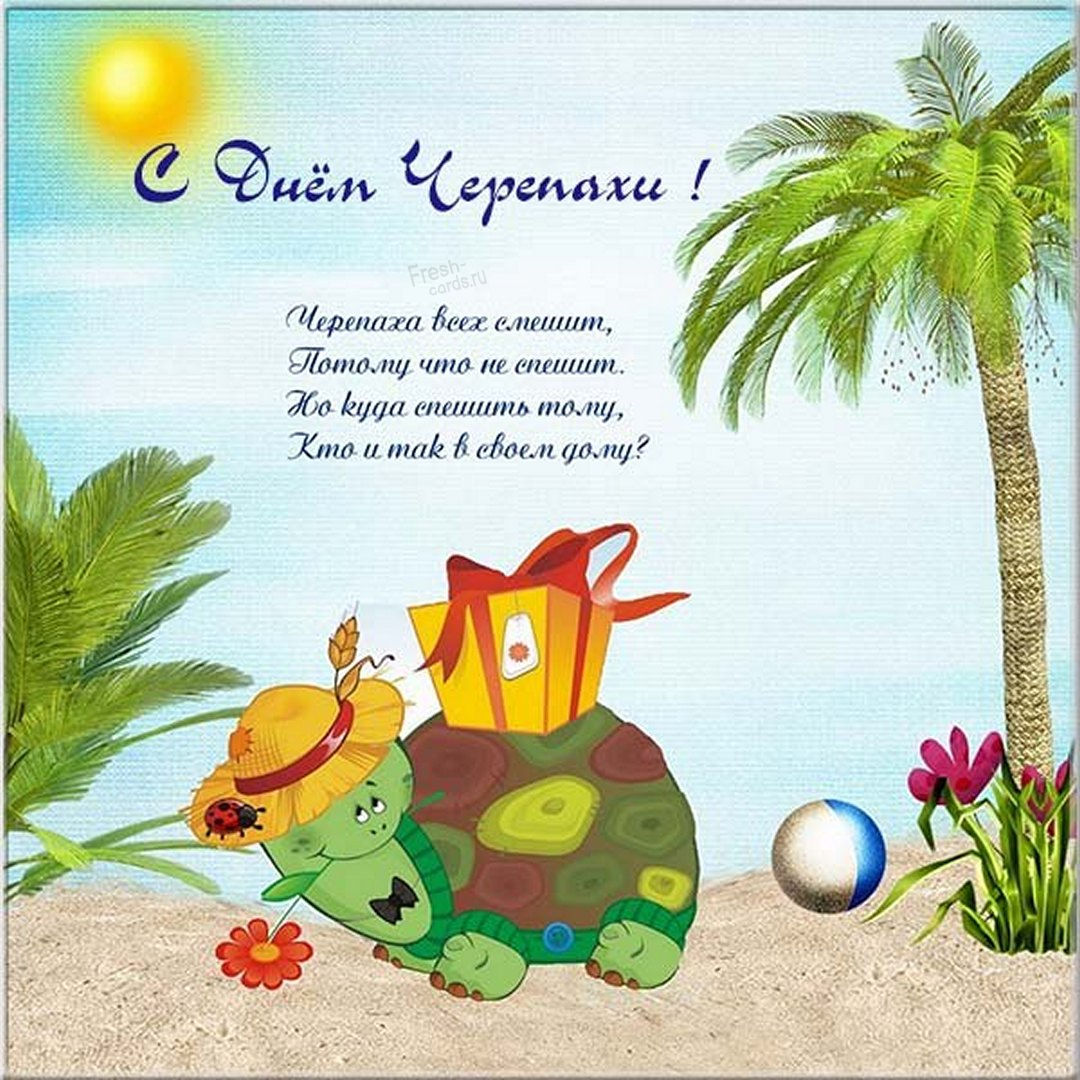 Отправляя открытки с черепашками вы помогаете природе.