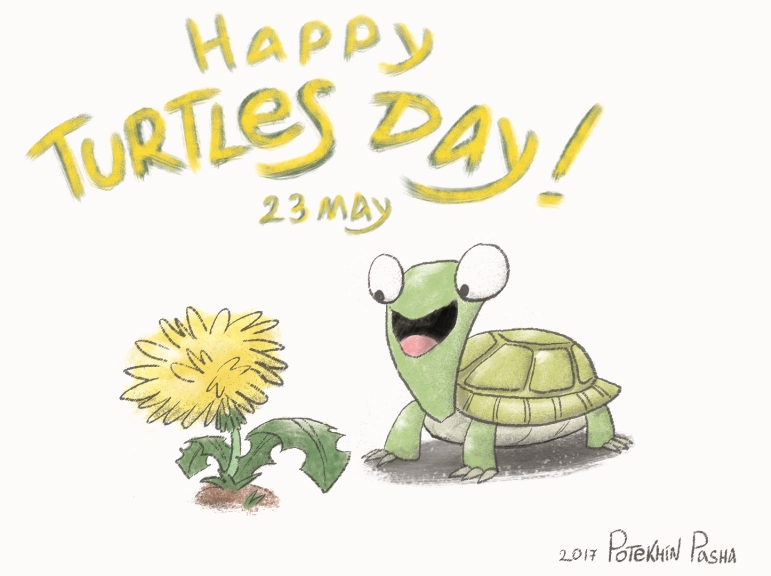Открытки с днем черепахи.