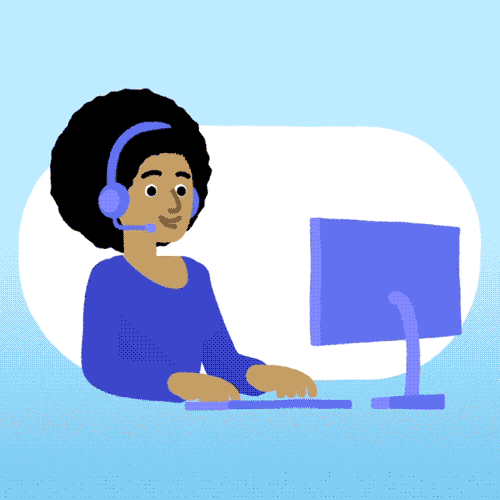 Гиф оператор, Оператор колл центра gif