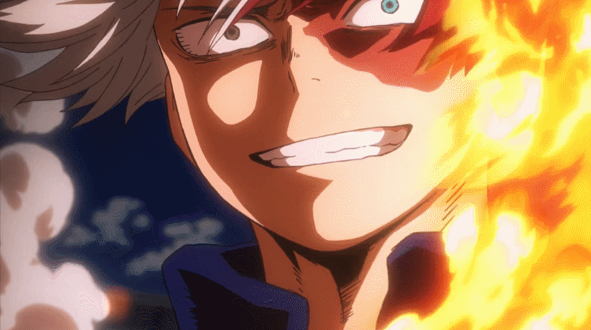 Мга гиф Тодороки, Геройская Академия шото гиф, Гиф аниме моя геройская Академия Тодороки.