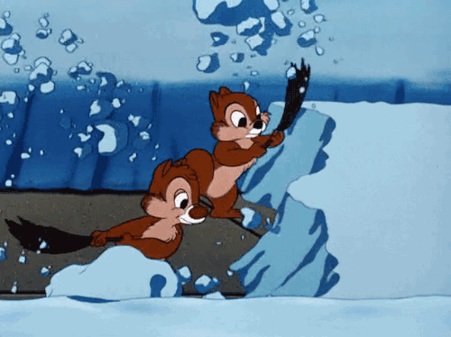 Гифки из зимних мультфильмов, Чип и Дейл гифка.