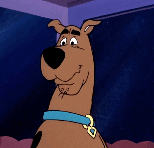 Гифка Скуби Ду испуг.