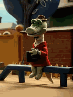 Гиф Чебурашка и крокодил Гена