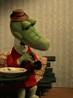 Крокодил Гена и Чебурашка гифка