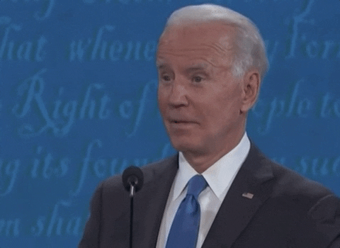 Гифка непонимающий взгляд Байдена.