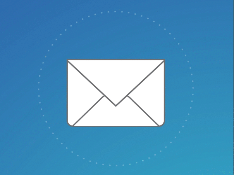 Анимированный конверт, Анимация пришло письмо.