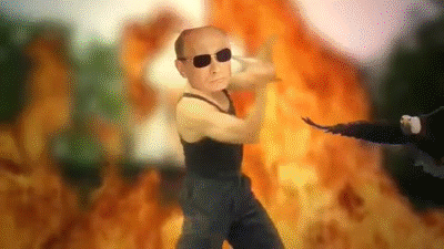 Gif картинка Путин супер герой, боец, самурай! Gif картинка Путин супер герой, боец, самурай!