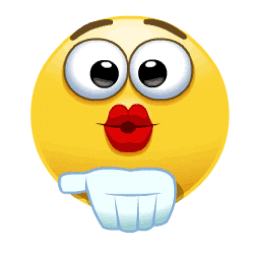 Gif картинка воздушный поцелуй от жёлтого смайлика. Gif картинка воздушный поцелуй от жёлтого смайлика.