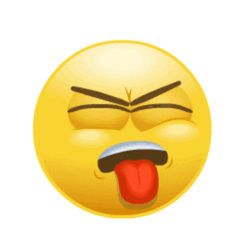 Гифка жёлтый смайл показывает недовольный язык. Гифка жёлтый смайл показывает недовольный язык.