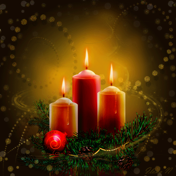 Гифы новогодние свечи Гифы новогодние свечи