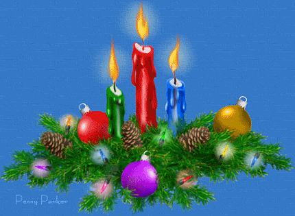 Красные Рождественские свечи гиф Красные Рождественские свечи гиф