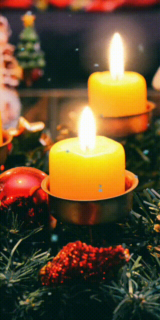 Новогодние свечи - Анимашка на телефон 240x320. Новогодние свечи - Анимашка на телефон 240x320.