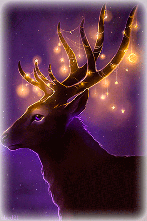 Новогодние олени анимированные с гирляндой на рогах. Новогодние олени анимированные с гирляндой на рогах.