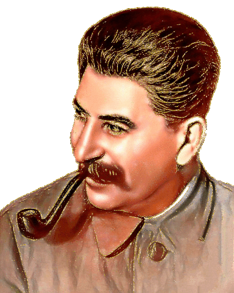 Мерцающая gif картинка Сталин на прозрачном фоне для форума.