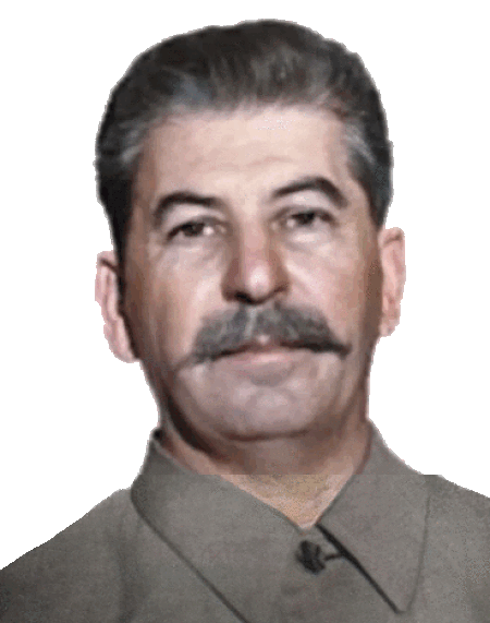 Гифка смешной взгляд Сталина на белом фоне.