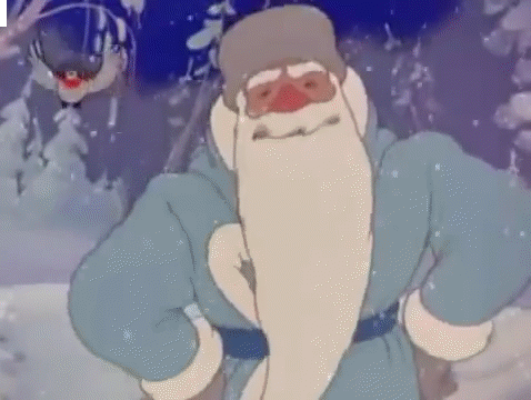 Гифки новогодние из мультиков советских, Зимняя сказка мультфильм 1945.