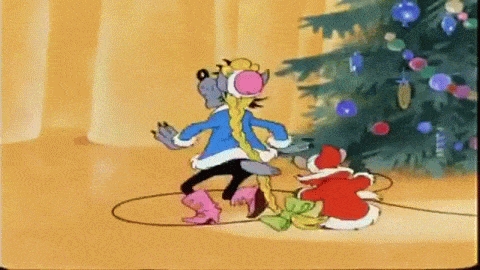 Ну погоди новогодний выпуск, Новогодние гифы из мультиков.