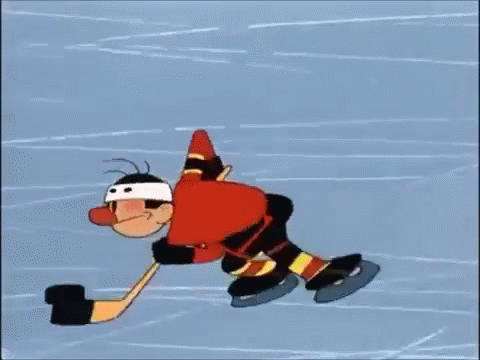 Смешная анимация из Советского мультика "Шайбу, шайбу".