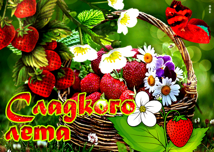 Анимационная открытка Сладкого лета Анимационная открытка Сладкого лета