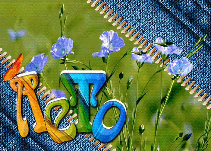 Gif картинка Летняя открытка с бабочкой. Gif картинка Летняя открытка с бабочкой.