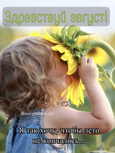 Открытки с началом августа