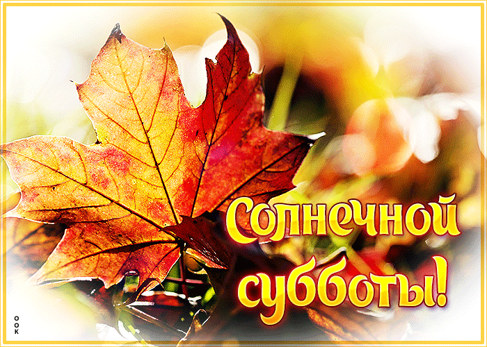 Gif картинка Осень, Крутая открытка Солнечной субботы! Gif картинка Осень, Крутая открытка Солнечной субботы!