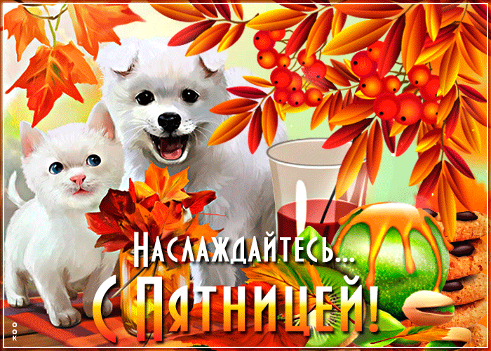 Открытка с пятницей, наслаждайтесь Осенней Анимацией! Открытка с пятницей, наслаждайтесь Осенней Анимацией!